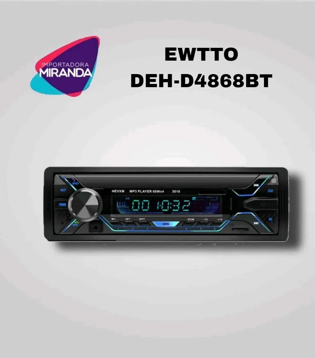 RADIO DE AUTO EWTTO DEH-D4868BT