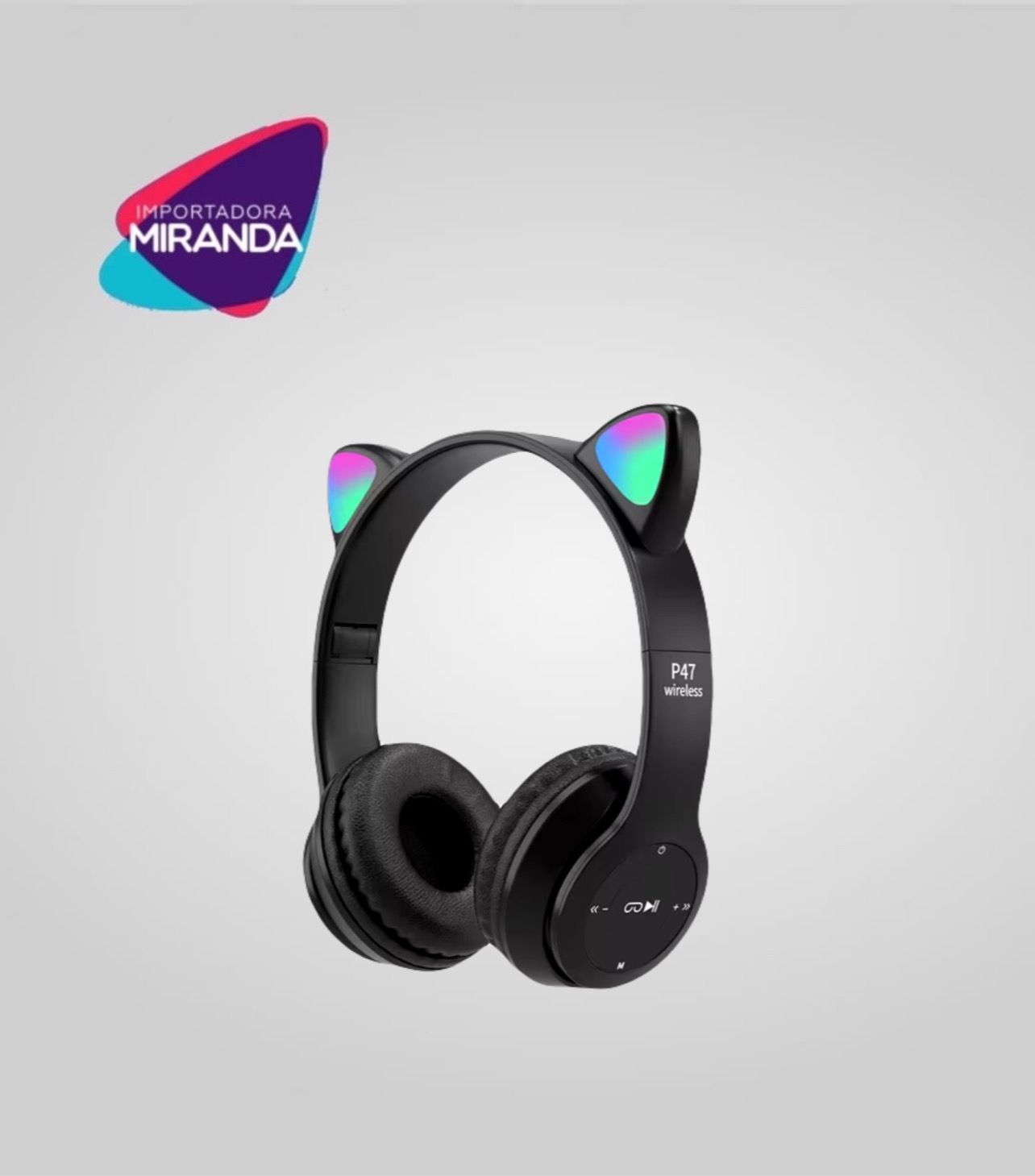 AUDIFONOS CON OREJAS DE GATO P47M