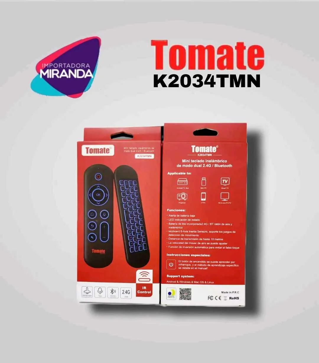 CONTROL TECLADO TOMATE K2034TMN