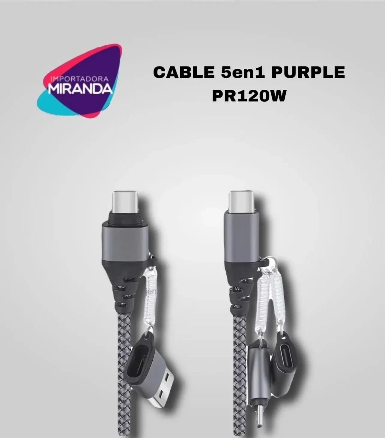 CABLE 5EN1 PURPLE 120W
