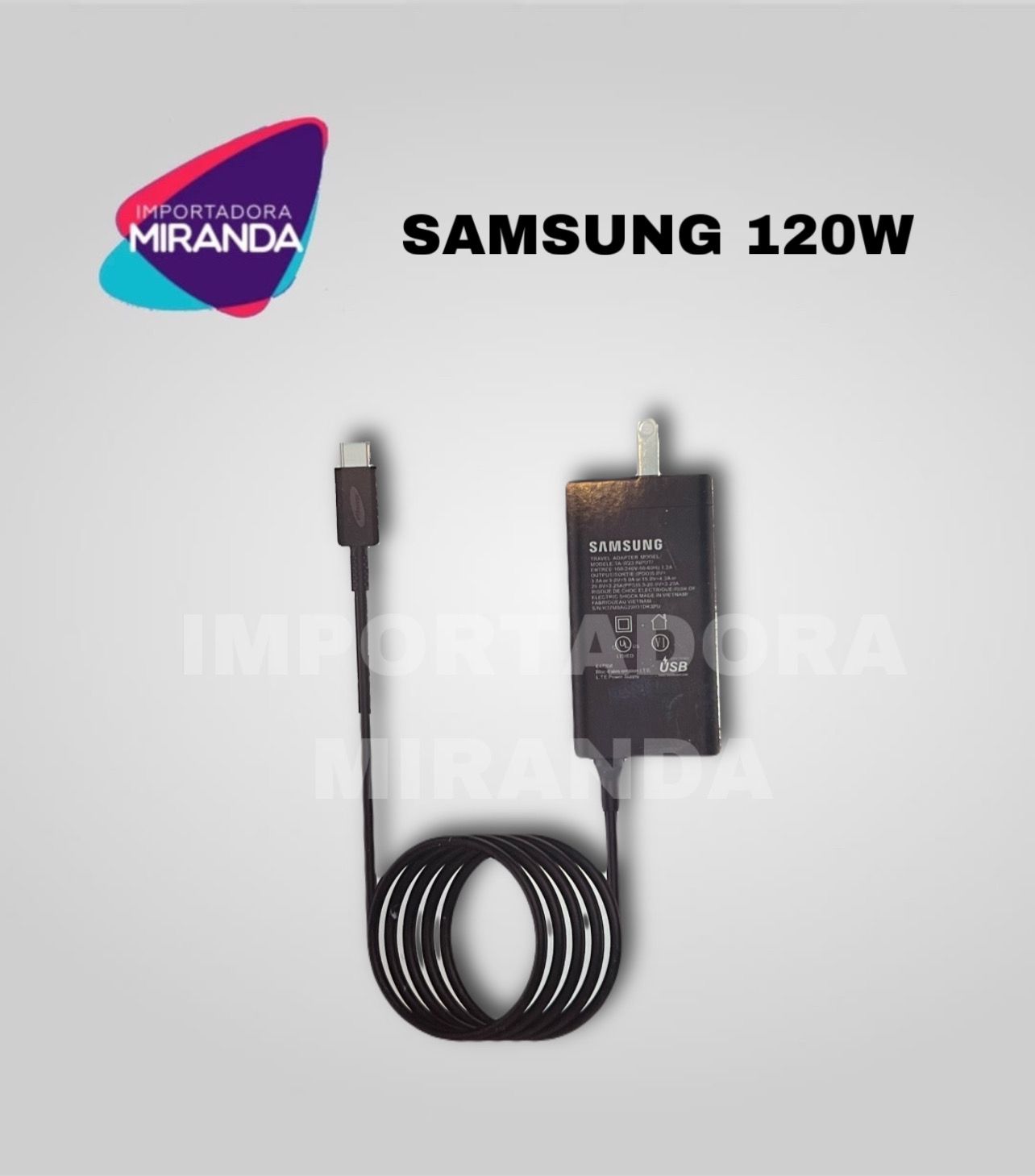 CARGADOR SAMSUNG BLANCO 120W