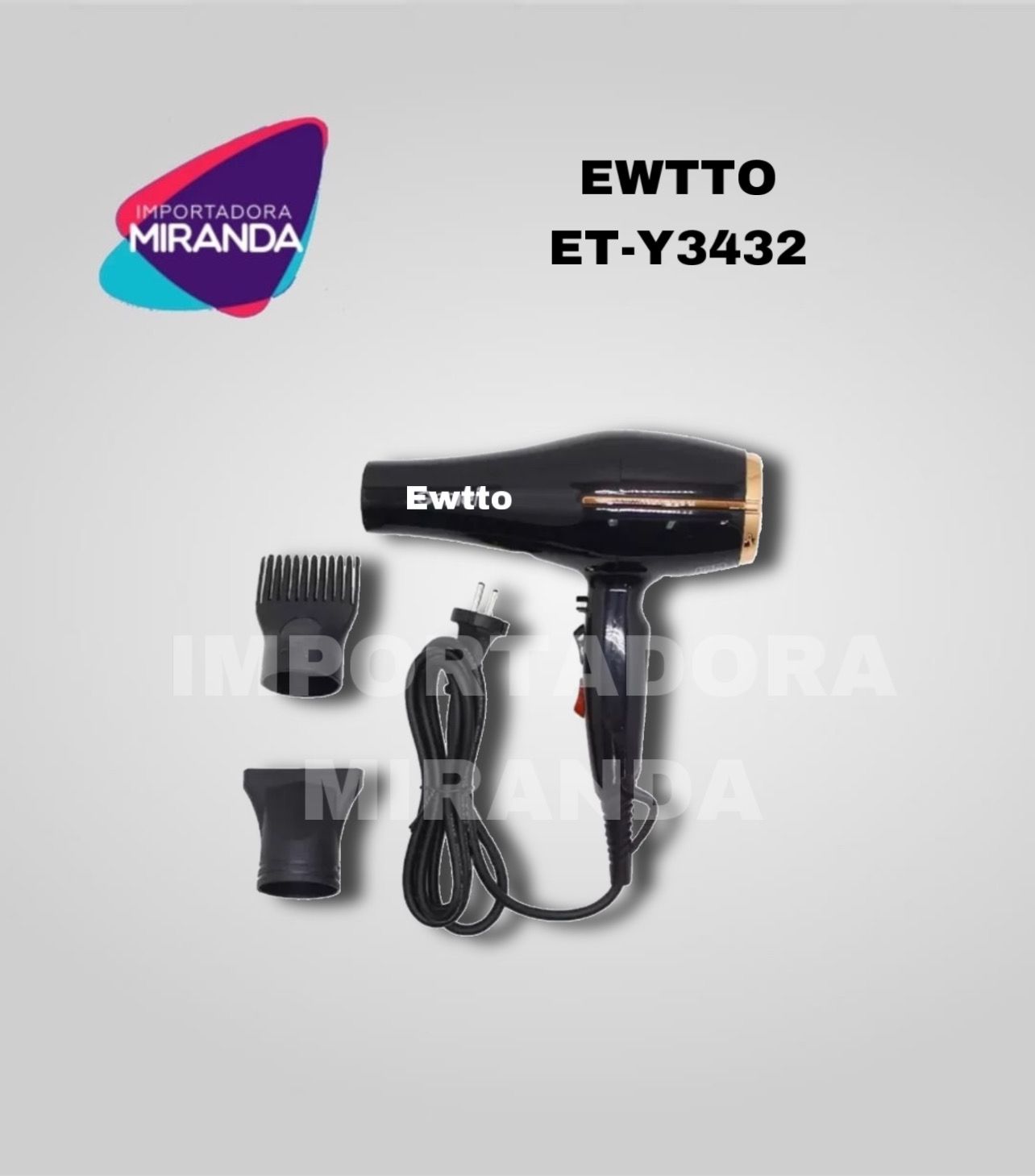 SECADORA DE CABELLO EWTTO ET-Y3432