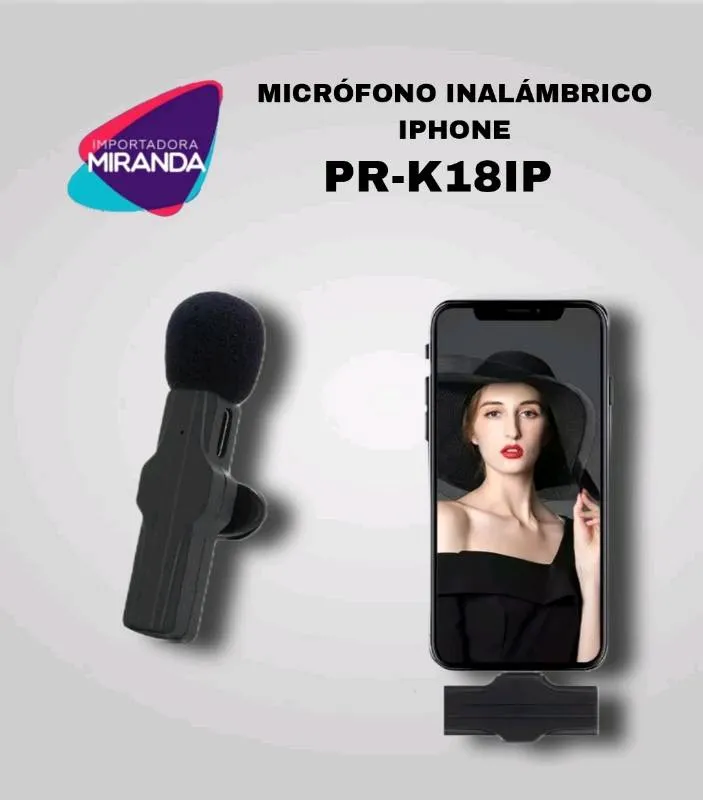 MICROFONO INALAMBRICO IPHONE pr-k18ip