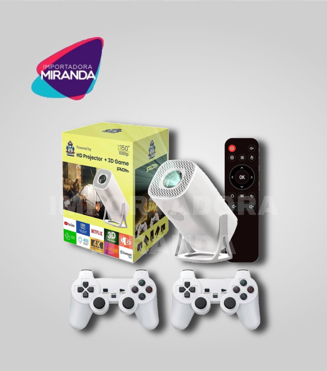 PROYECTOR GAME S40 MAX (Proyector amarillo con juegos)