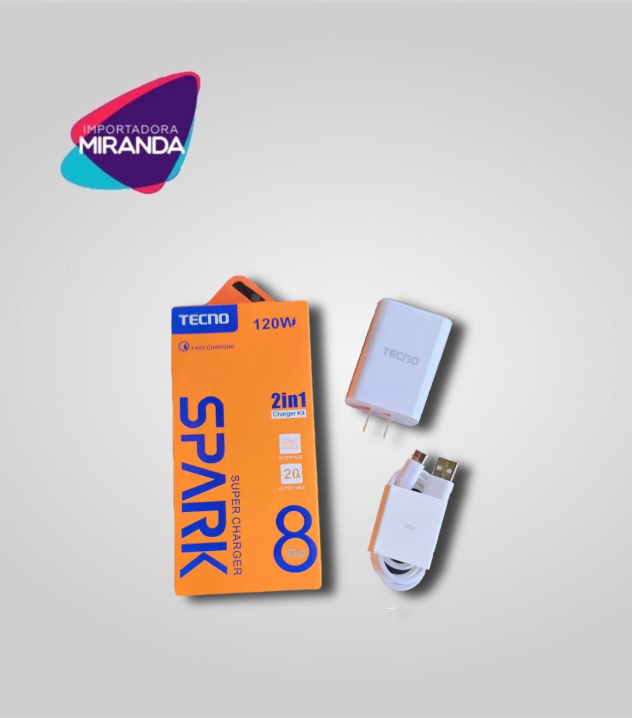 Cargador TECNO caja naranja