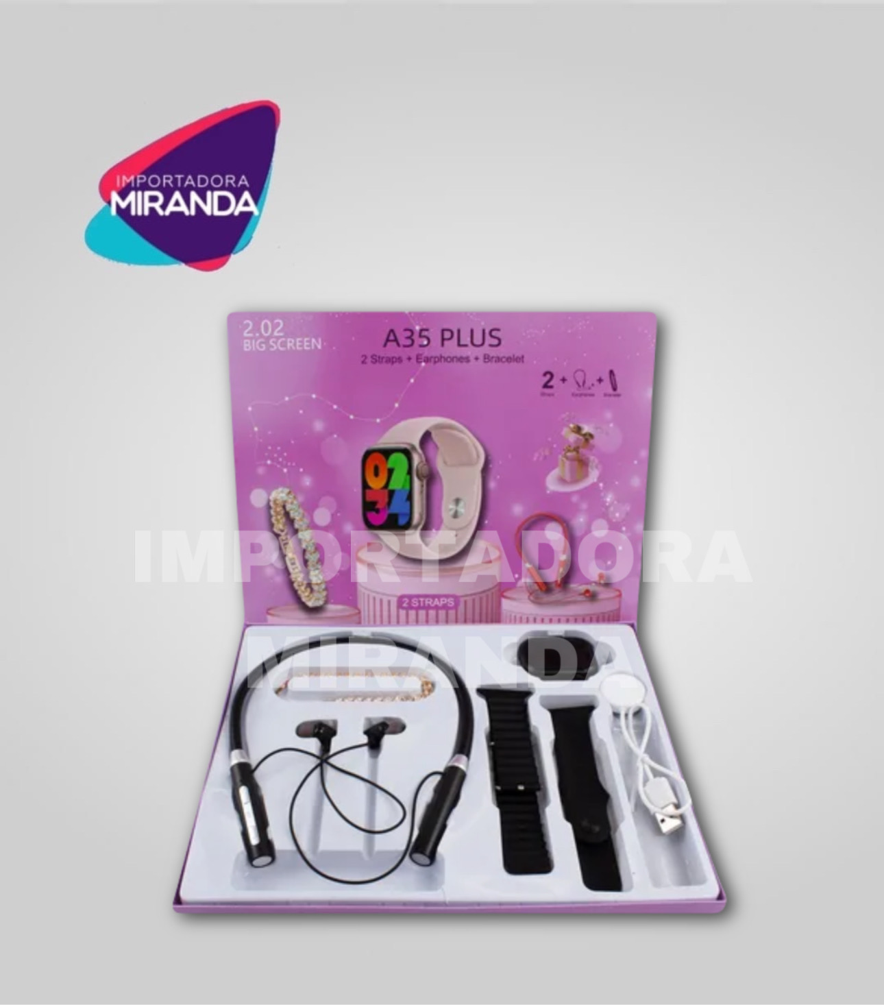 SMARTWATCH A35PLUS CAJA ROSADA