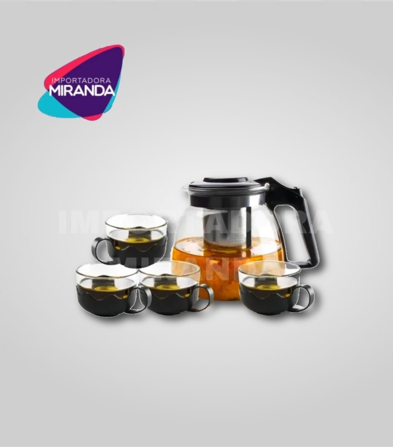 JUEGO DE CAFETERA DE CRISTAL