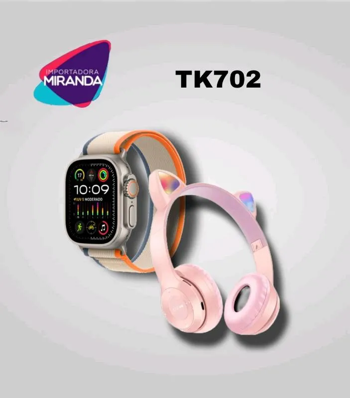 SMARTWATCH Y AUDIFONOS INALAMBRICOS TK702