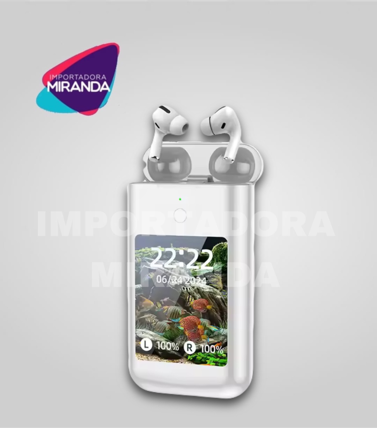 AUDIFONO CON PANTALLA Y POWER BANK